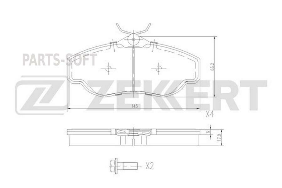 ZEKKERT BS-2874 Колодки торм. диск. передн. Land Rover Discovery II 98- Rover Range Rover I II 88-