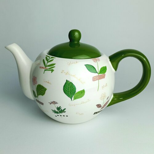 Чайник заварочный керамический 730 мл с рисунком Гербарий 806₽