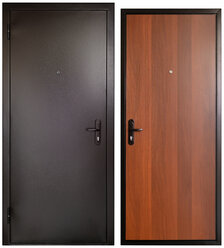 Дверь входная для квартиры Unicorn металлическая Terminal 860х2050, левая, антивандальное покрытие, уплотнитель, цилиндровый замок, коричневый