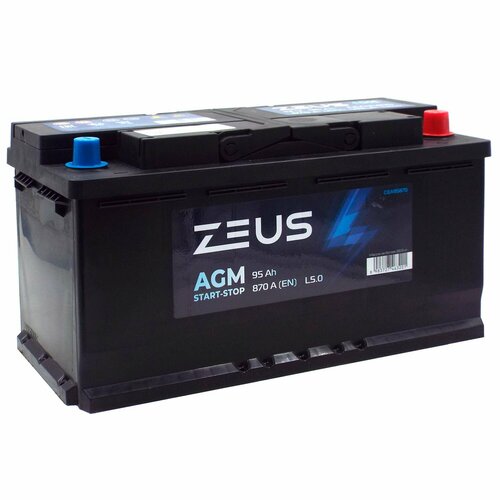 Аккумулятор автомобильный 95 - 6СТ АПЗ ZEUS AGM о п L5 c 25884₽