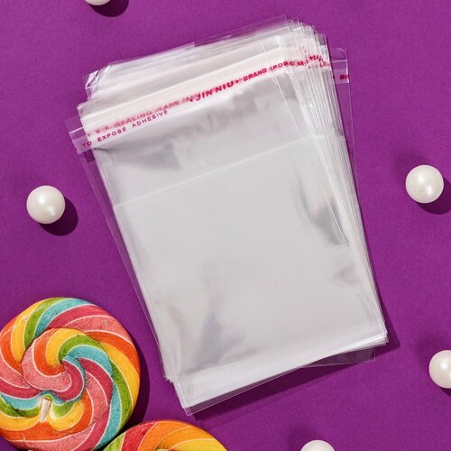 Пакет бопп с клеевым клапаном прозрачный 8 х 84 см 25мкм 100шт 381₽