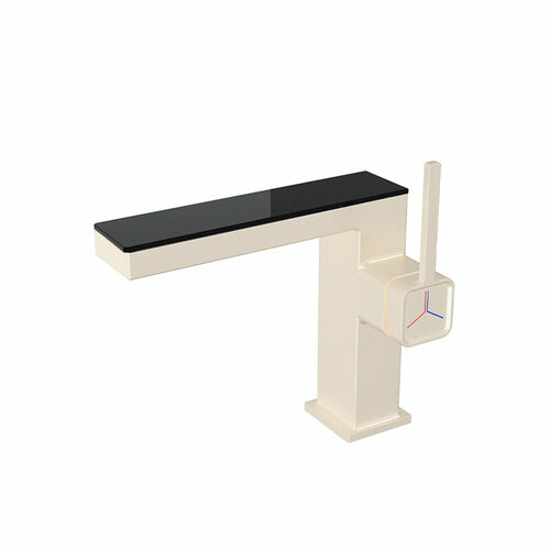 Смеситель для раковины в ванную manya с дисплеем бежевый 3255₽