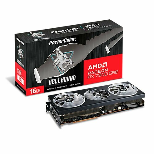Видеокарта PowerColor RX7900GRE Hellhound 16GB GDDR6 256bit 3xDP HDMI 3FAN RTL 86650₽