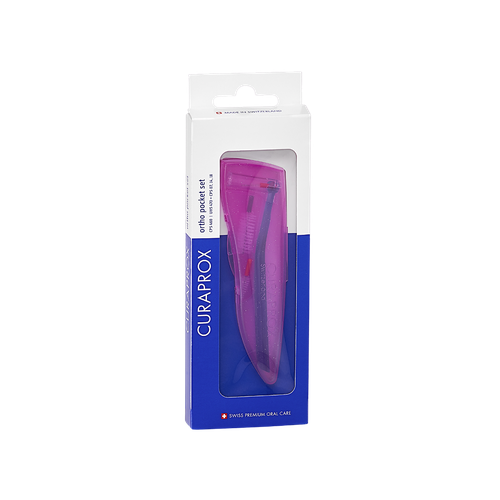 Curaprox Ортодонтический набор для гигиенического ухода за полостью рта с держателем UHS 470 +3 ершика 1 уп