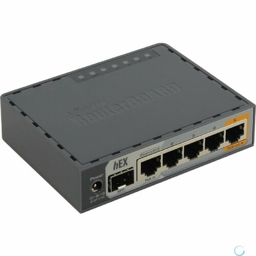MikroTik RB760iGS Маршрутизатор 2 ядра 880 МГц 5х 1G RJ45 SFP USB MicroSD раздача PoE HEX S 12650₽