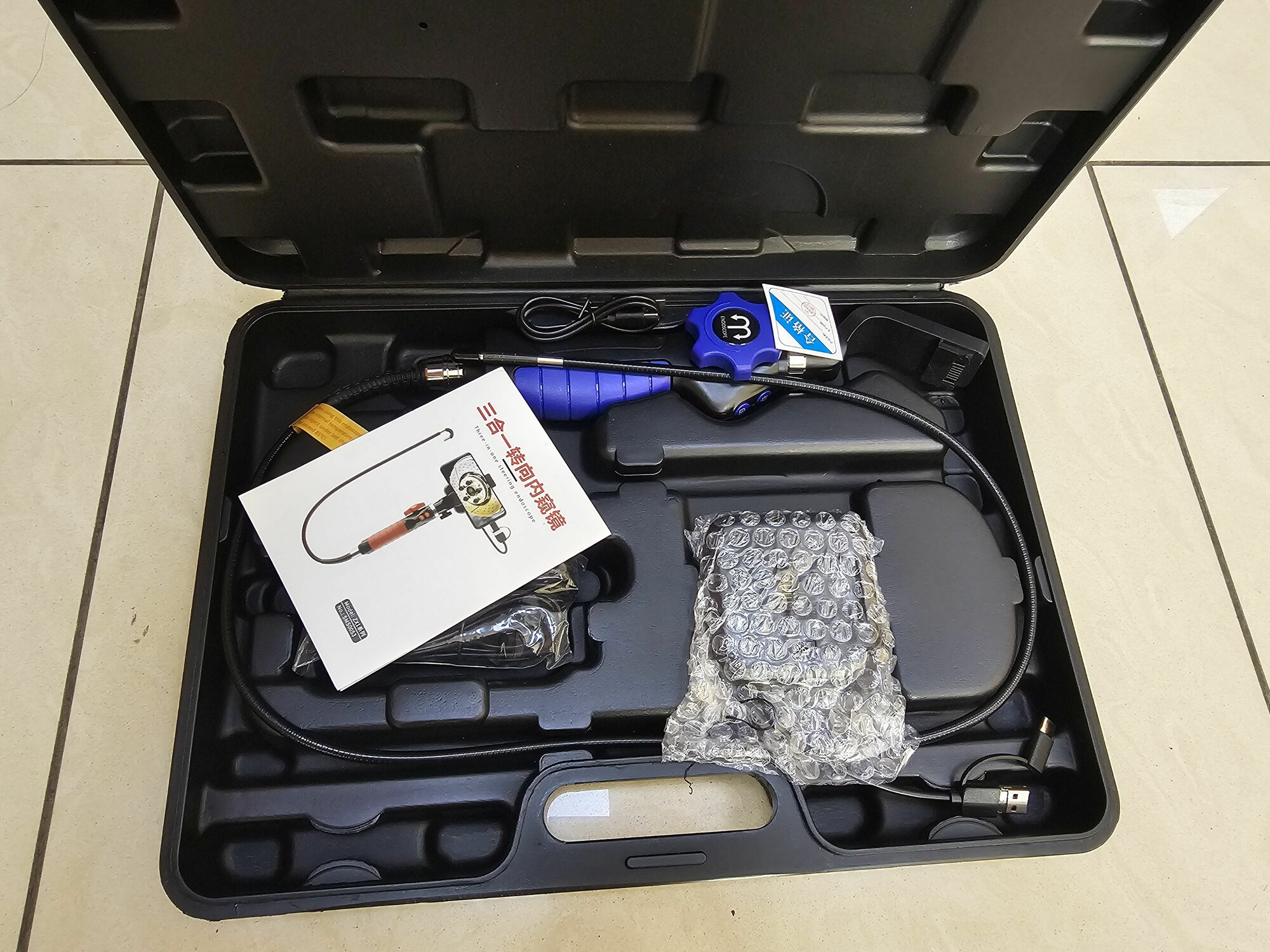 фото Эндоскоп с артикуляцией поворотный 6.5 wifi кейс