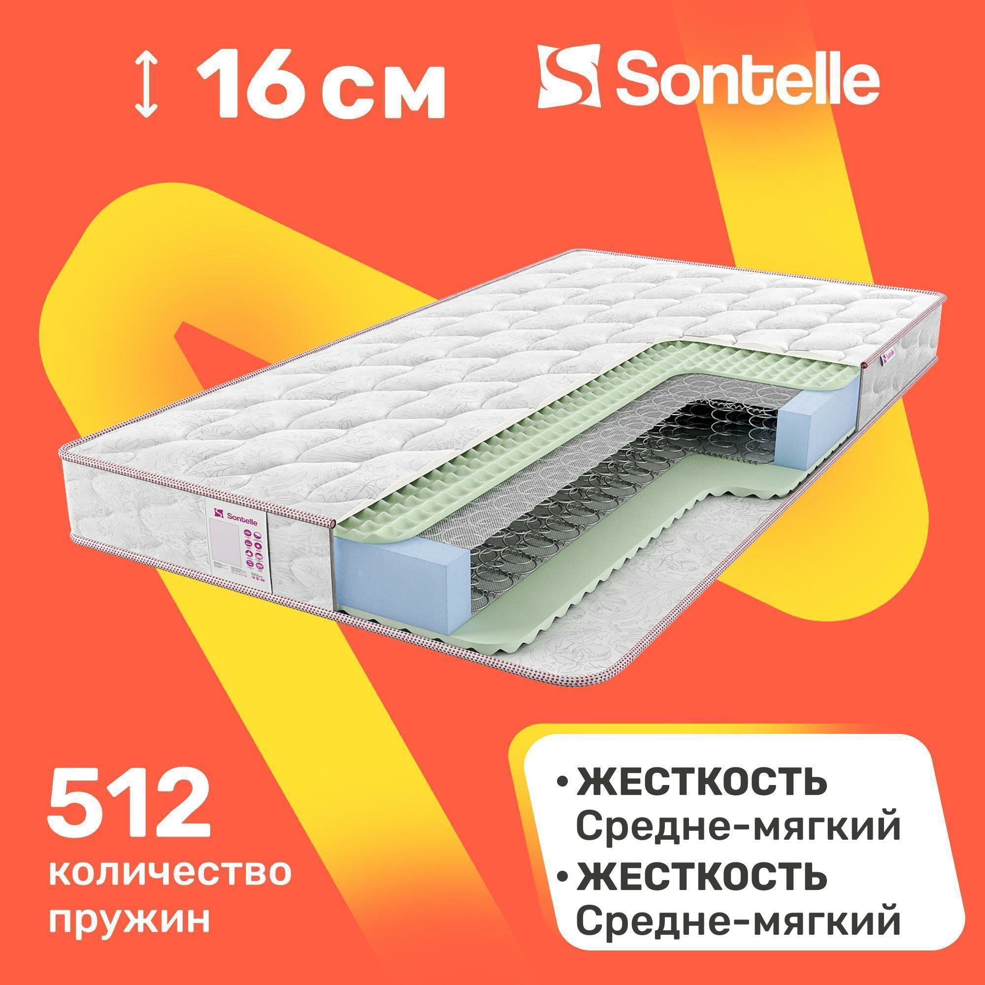 Матрас с зависимыми пружинами Sontelle Libre Base mond R 60x120