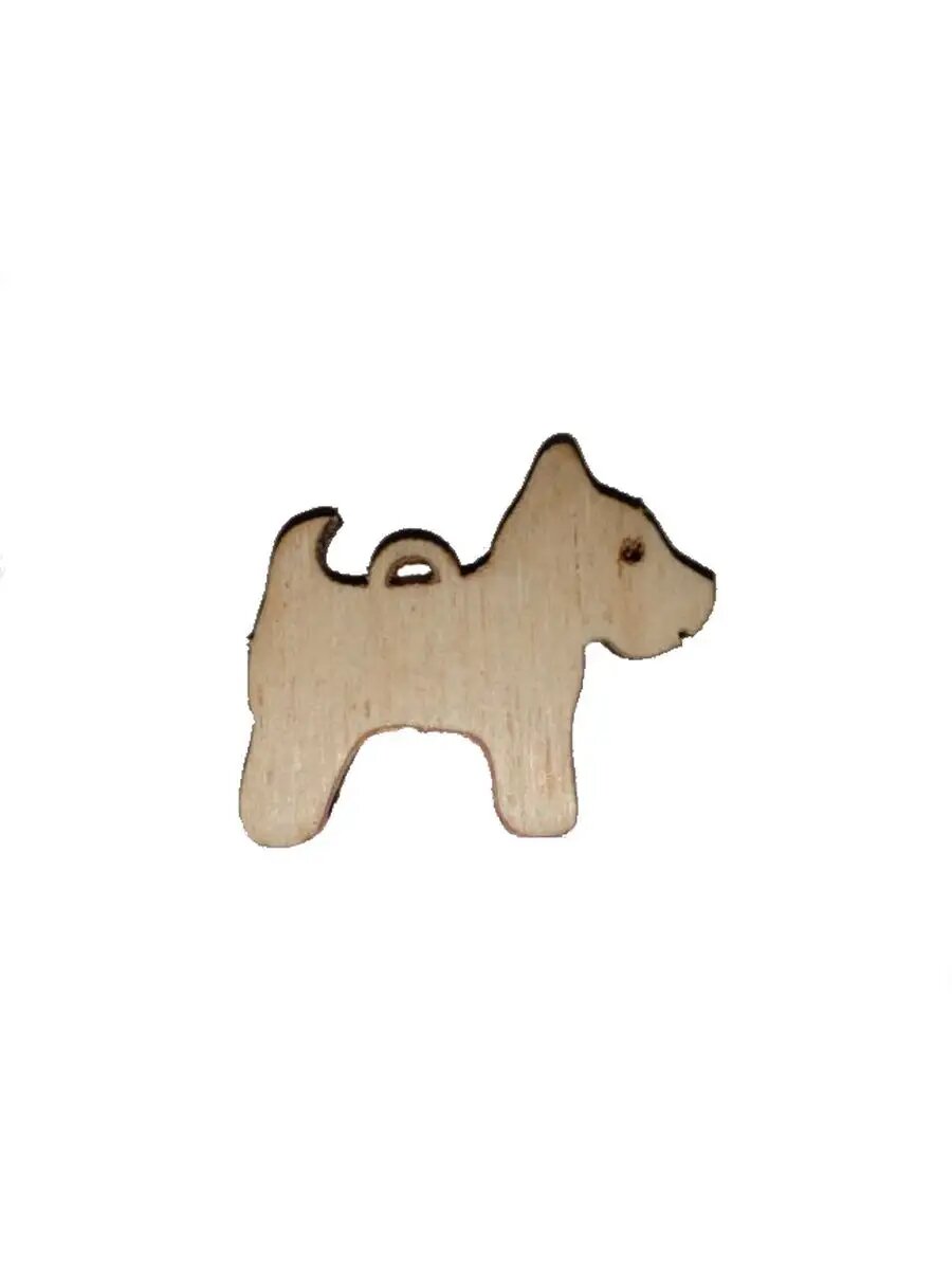 фото Деревянные заготовки Декупаж Собака 5 шт