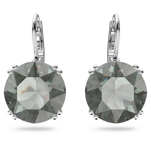 Серьги SWAROVSKI кристаллы Swarovski серебристыйчерный 5400₽