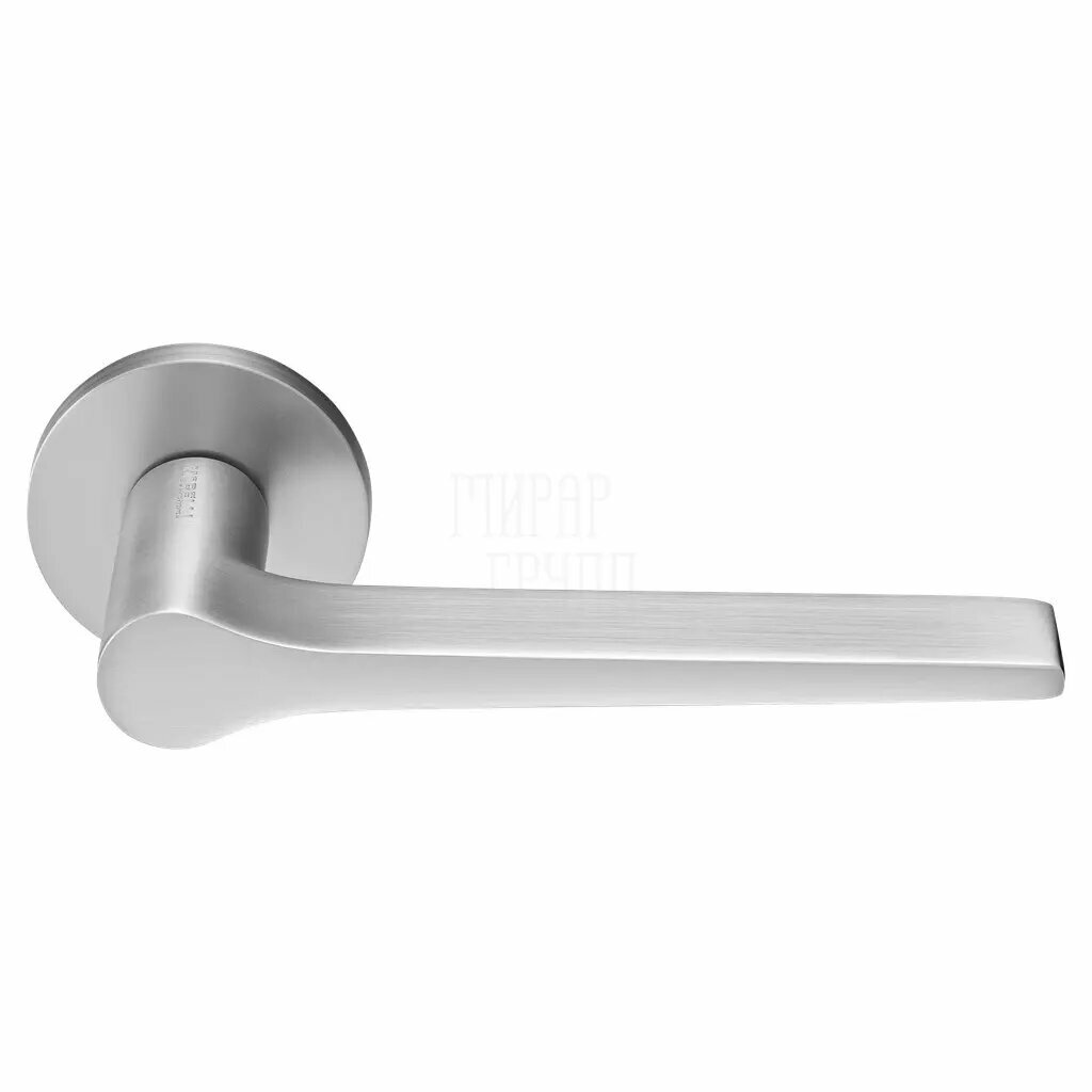 фото Дверные ручки на тонкой круглой розетке MORELLI "Land" MH-60-R6 матовый сатинированный хром