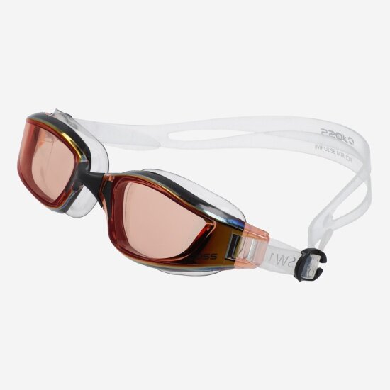 Очки для плавания Joss , 120045-EB, Impulse Mirror оранжевый/черный, размер one size