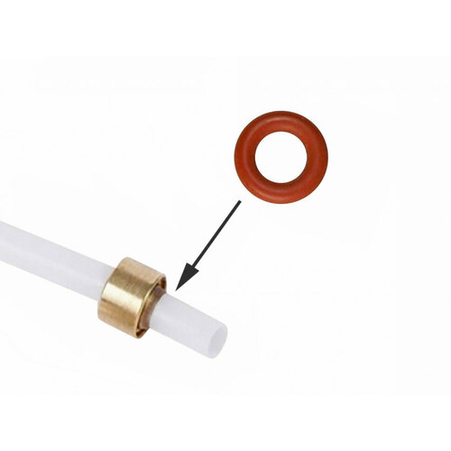 Уплотнитель на тефлоновую трубку кофемашины красный 72x34x19мм зам 68057 MS-0061701 64660 63444 300₽