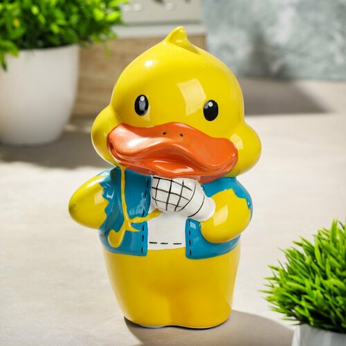 Копилка Утенок 10х19 см, желтая, Китай, Y6-10636