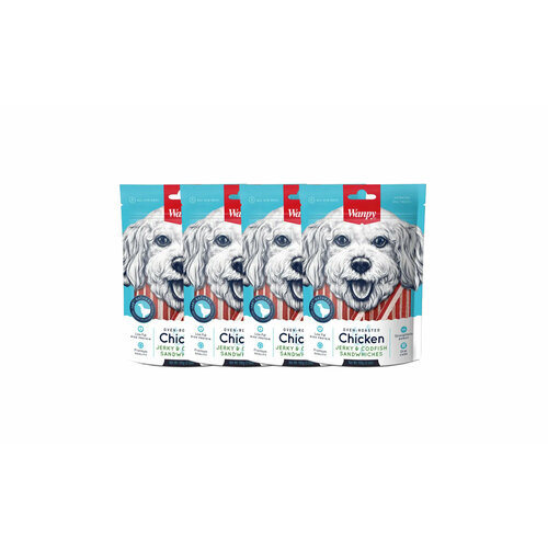 Wanpy Dog курица с треской в форме сэндвича 100 г х 4шт.