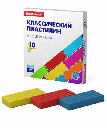 Пластилин 10 цв. Er.Krause Классический "Basic" в к/кор 160гр 50640