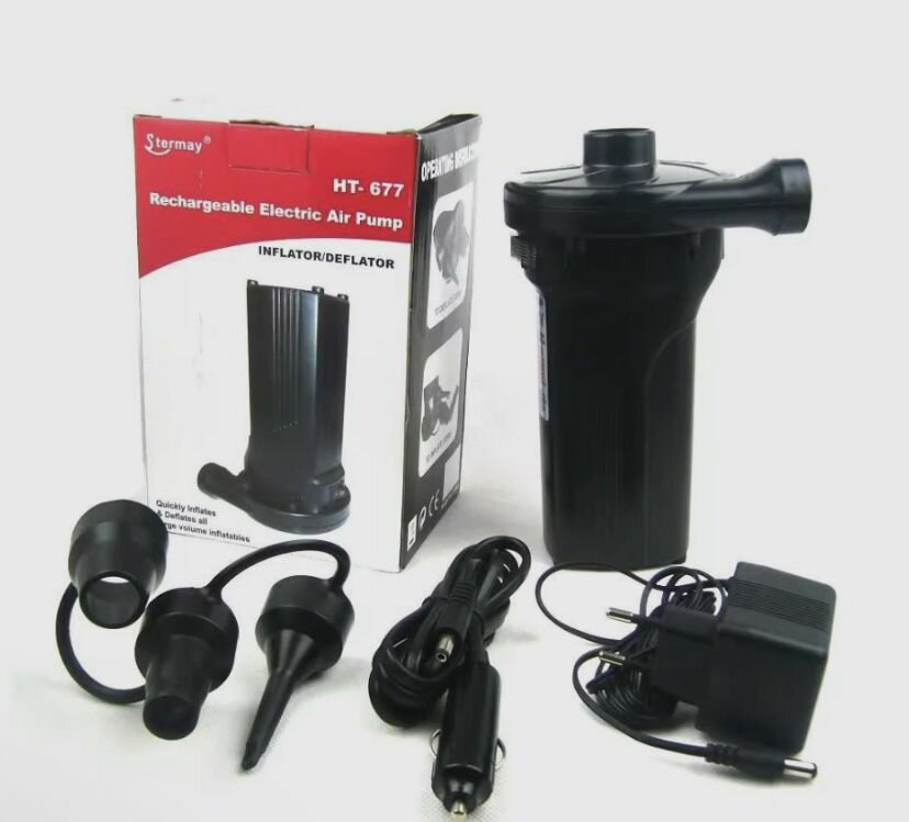 фото Насос аккумуляторный для матраса, бассейна, лодки, туризма с прикуривателем для автомобиля