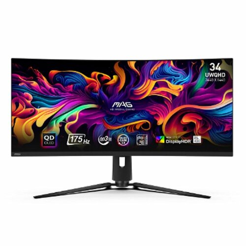 MicroStar Монитор MSI 34 MAG 341CQP QD-OLED QD-OLED Curved 3440x1440 175Hz 003ms 219 178178 250cd 15000001 10bit 2xHDMI21 DisplayPort14 USB-C15W DP 2xUSB20 FreeSyncPremPro 101707₽
