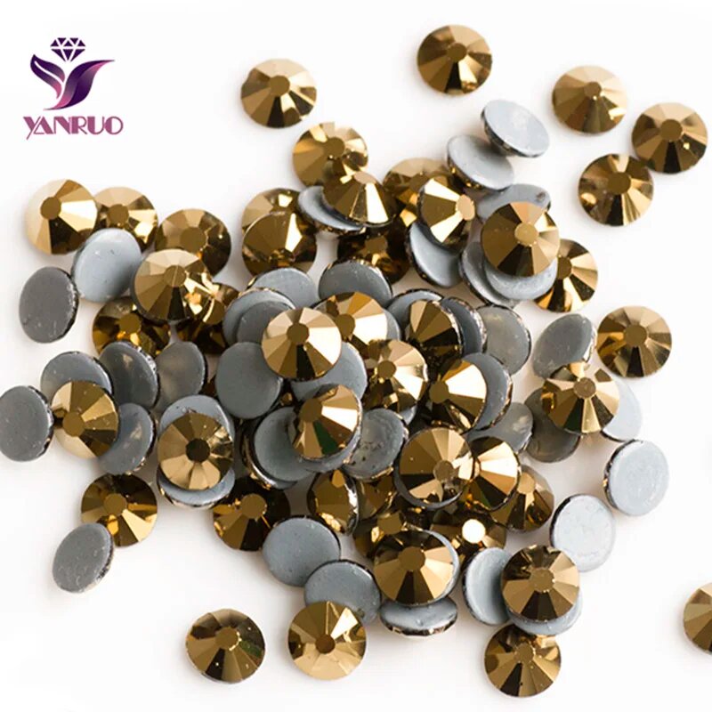 Стразы YANRUO золотого цвета, Aurum, SS8 1440pcs