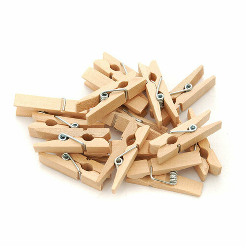 Белоснежка 867-DB Прищепки декоративные 45 шт нат дерево Для декора и оформления скрапбукинга интерьера поделок открыток 250₽