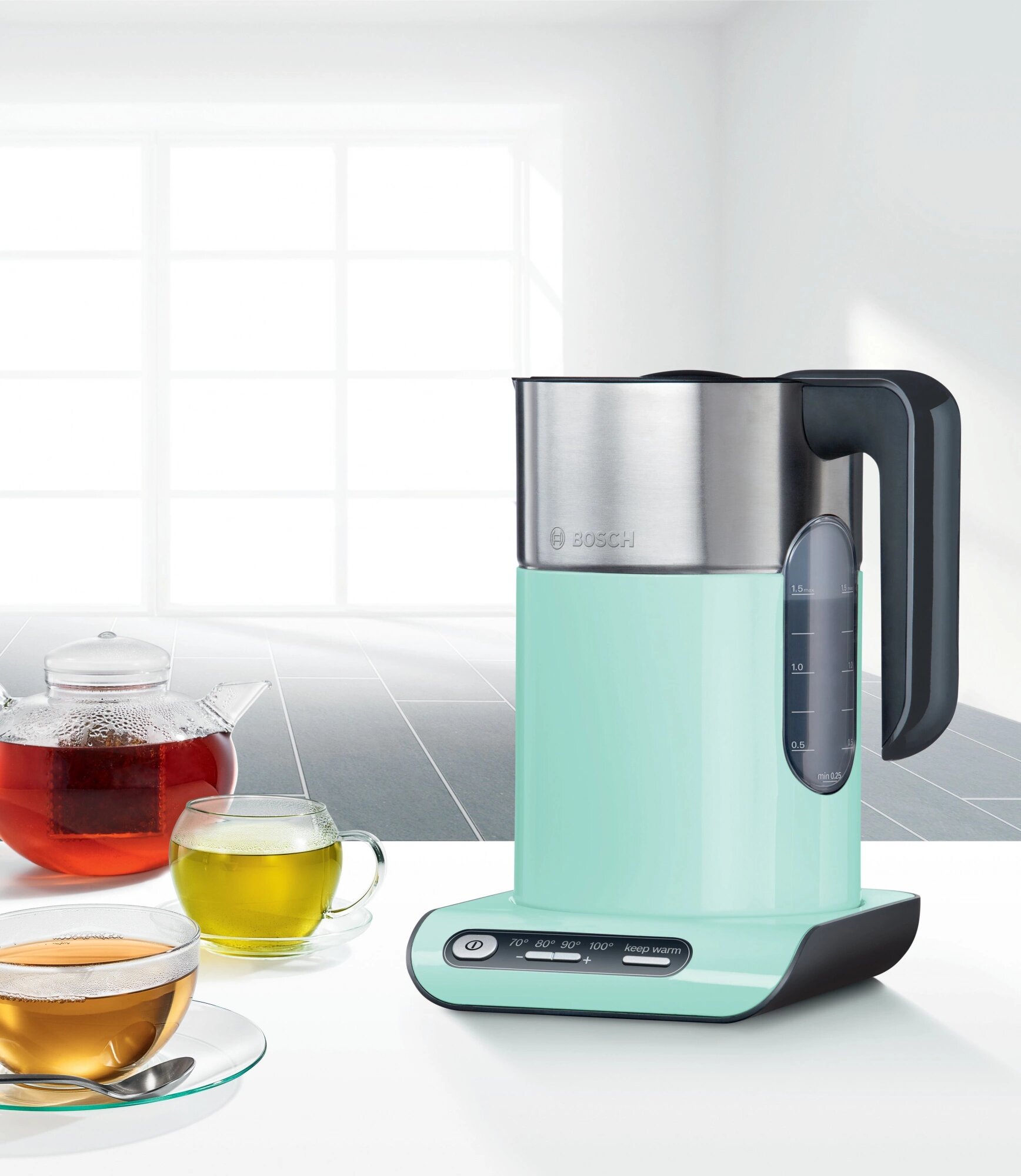 Чайник Bosch TWK8612P 2400 Вт зелёный 1.5 л стекло - фото №17