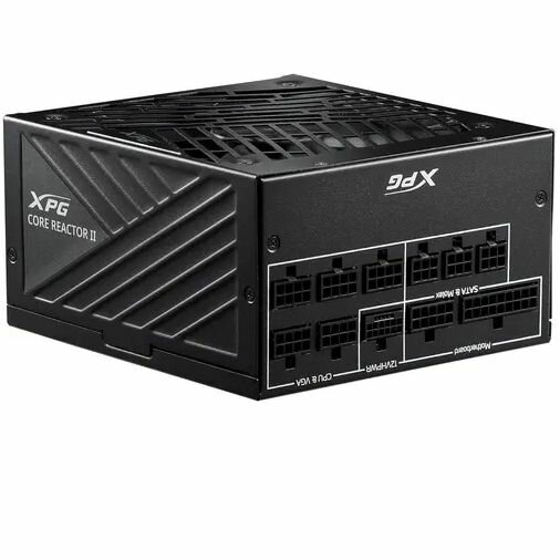 Блок питания ADATA XPG CORE REACTOR II GOLD 1000W (COREREACTORII1000G-BKCE) черный - 80+ Gold, ATX 20+4 пин, 4 pin + 4 pin x2 CPU, 9 SATA, 8 x 6+2 pin PCI-E