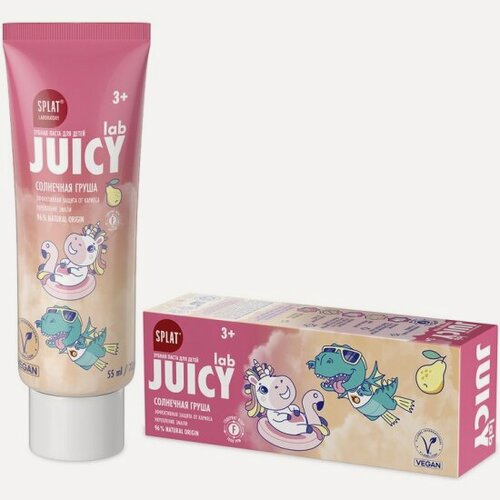 Изображение товара Детская зубная паста Splat JUICY LAB PEAR со фтором, груша, 55 мл