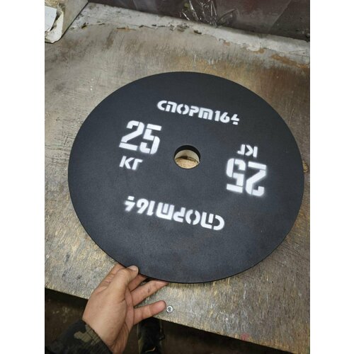 Диск стальной (блин) 25 кг d=51мм - 1 штука