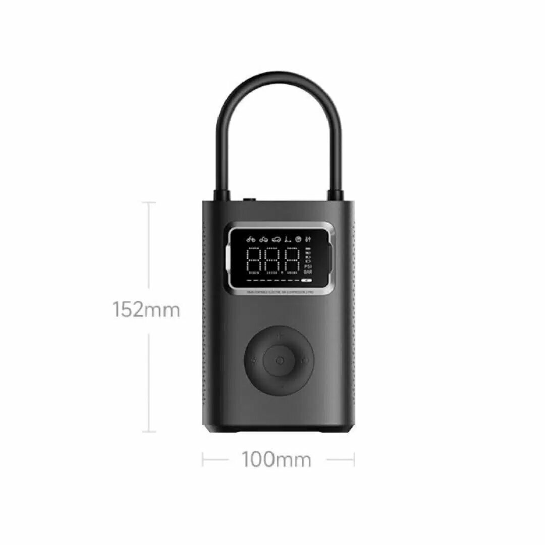 Умный насос Xiaomi Electric Pump 2 Pro (MJCQB07PQW) Black, для автомобильных шин, компактный, 150PSI — фото 1
