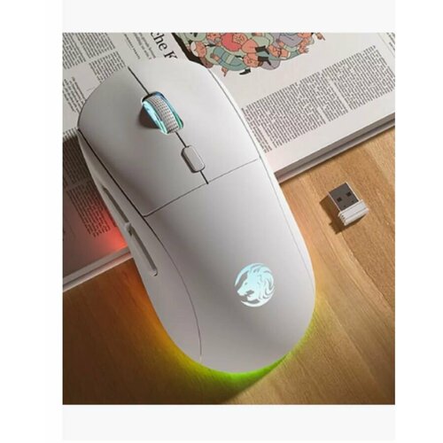 Беспроводная мышь EWEADN G301 Bluetooth и радиоканал с подсветкой RGB белый 1581₽