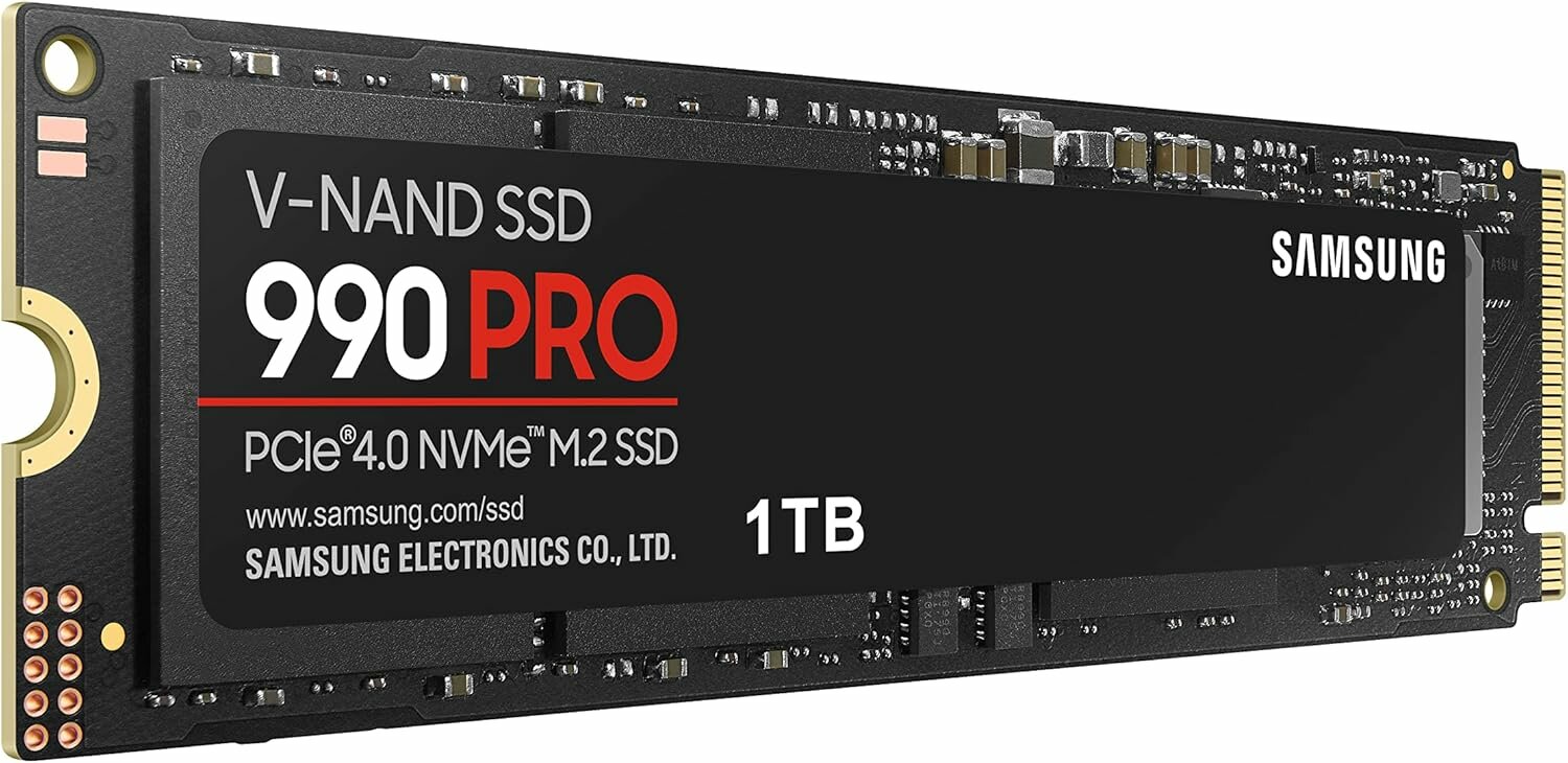 Твердотельный накопитель SSD 1Tb Samsung 990 PRO (MZ-V9P1T0BW) M.2 2280, PCIe 4.0 x4, NVMe — фото 1