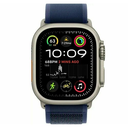 Часы Apple Watch Ultra Trail Loop 49 mm сапфировое стекло LTE голубые черные SM 99164₽