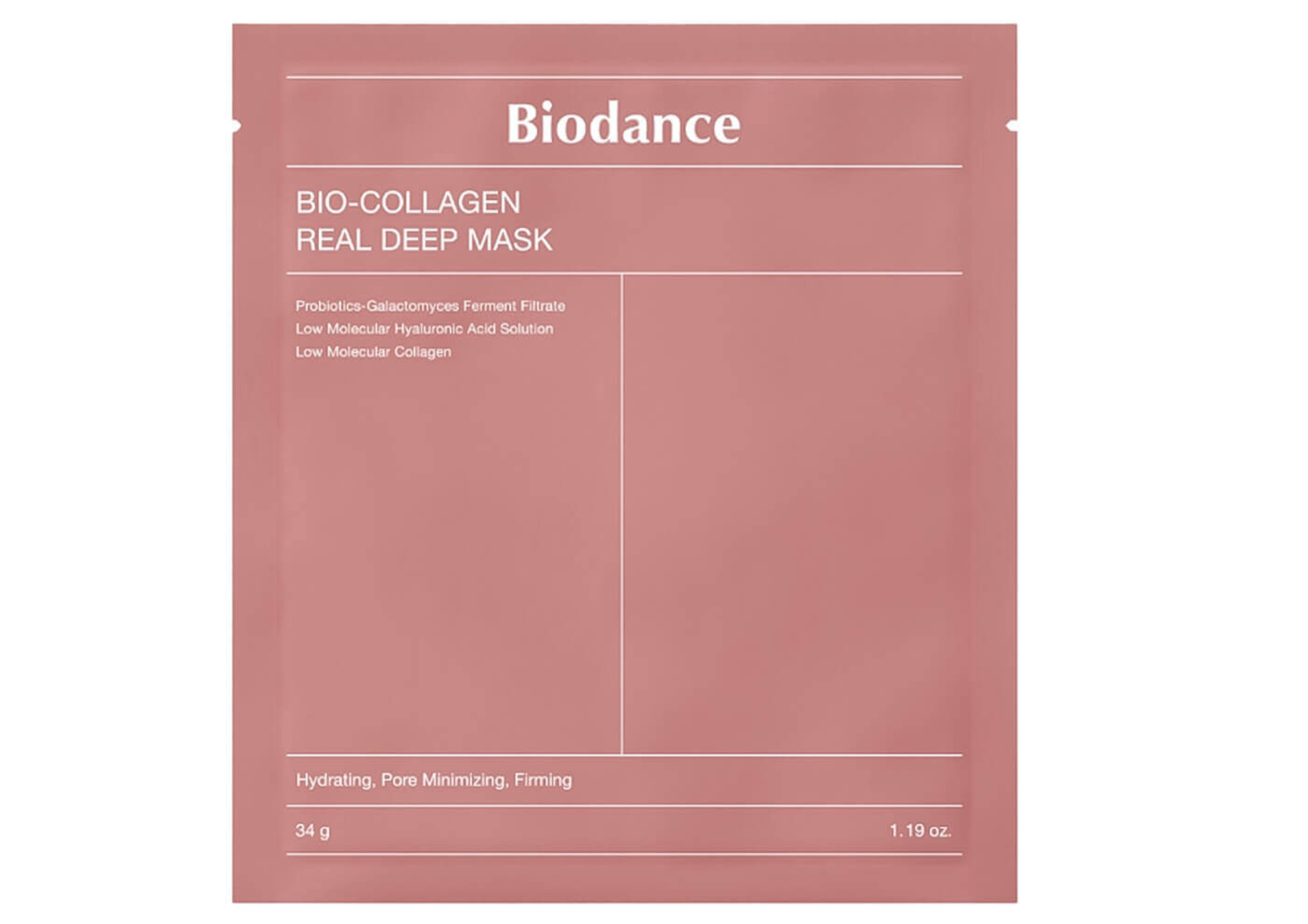 Ночная гидрогелевая маска с коллагеном для эластичности кожи Biodance Bio-Collagen Real Deep Mask 1 шт