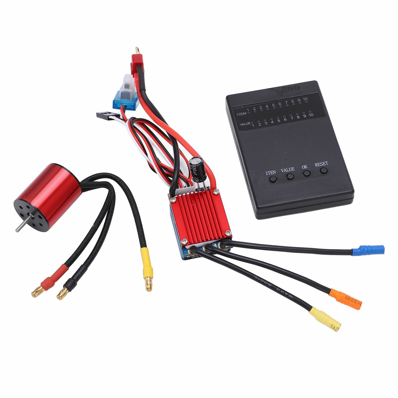 2430 Комплект двигателя с ЧПУ 2430 7200KV Бесщеточный двигатель 25A ESC с картой программирования ESC для радиоуправляемого автомобиля 1/16 1/8