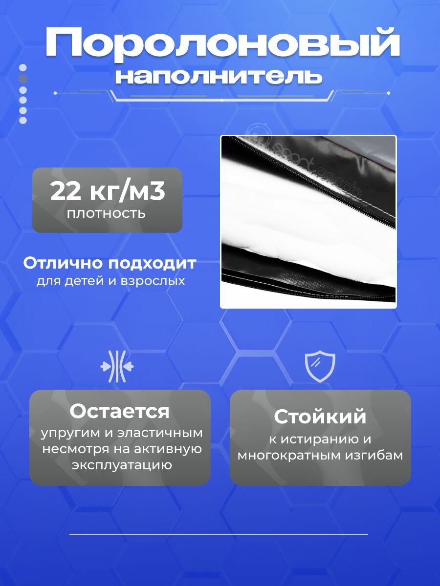 Мат гимнастический 200х100х10 см, мягкий щит (22 плотности) . — фото 1