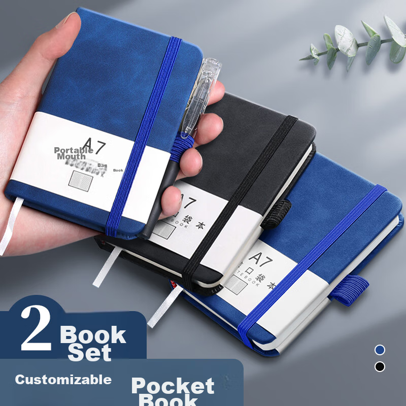 Xinshida 2-Pack Pocket Notebooks, Small A7 Portable Mini Notebooks, Memo Pads, Work Notepads, Pocket-Sized Notebooks for Vocabulary, Daily Speed Notes, And Small Gifts