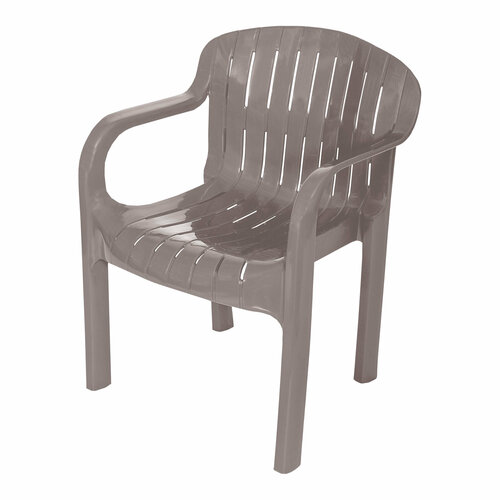 Кресло "Летнее", пластик, влагостойкое, нагрузка до 200кг, коричневое коричневый