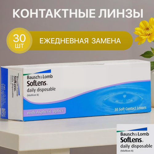 Изображение товара Контактные линзы Soflens Daily Disposable 30 линз R 8,6 D -1,75