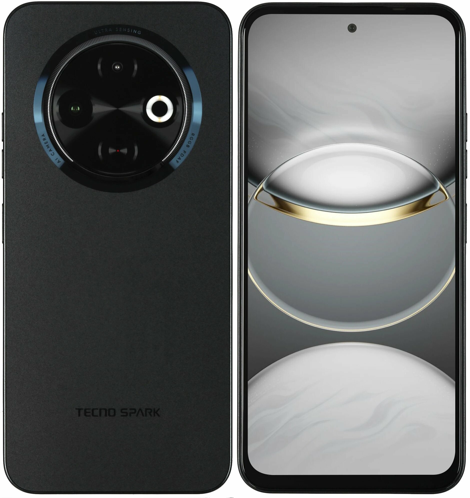 Смартфон Tecno Spark 30c, экран 6,67",128ГБ, камера 48 МП, Android 14, чёрный