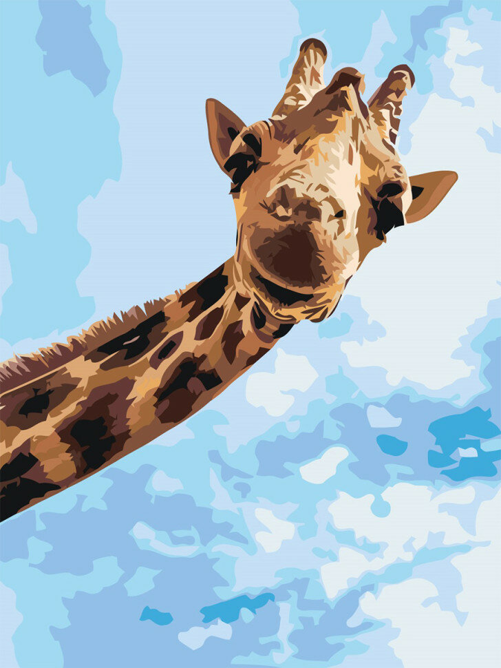 Картина по номерам "Смешной жираф" — фото 1