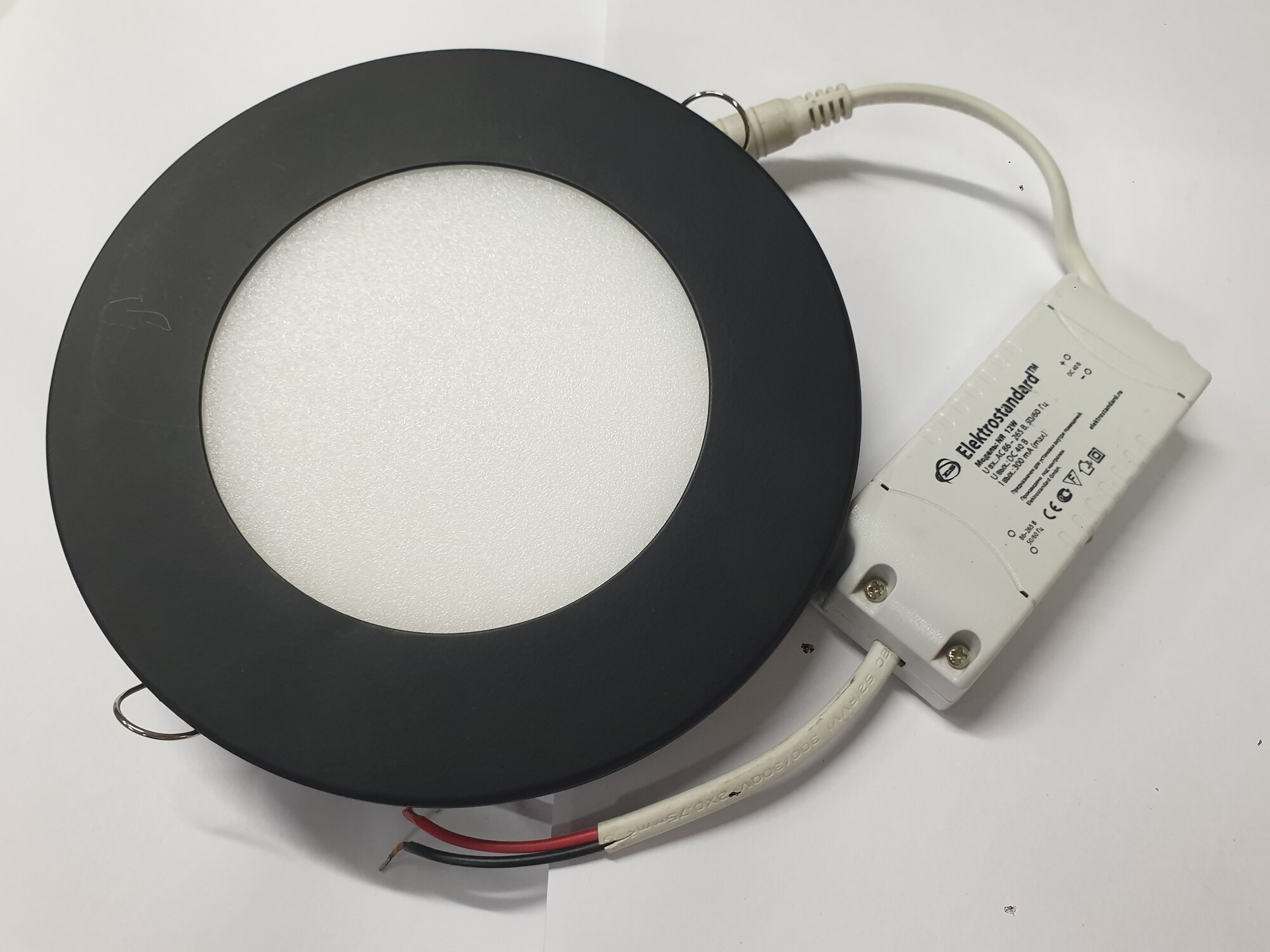 Светильник ELEKTROSTANDART DLS155 (Slim) 12W 6500K черный (BK)