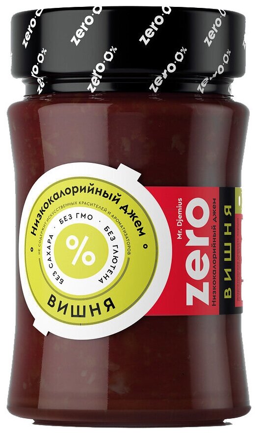 Джем Mr. Djemius Zero, вишня, низкокалорийный, без сахара, 270 г — фото 1