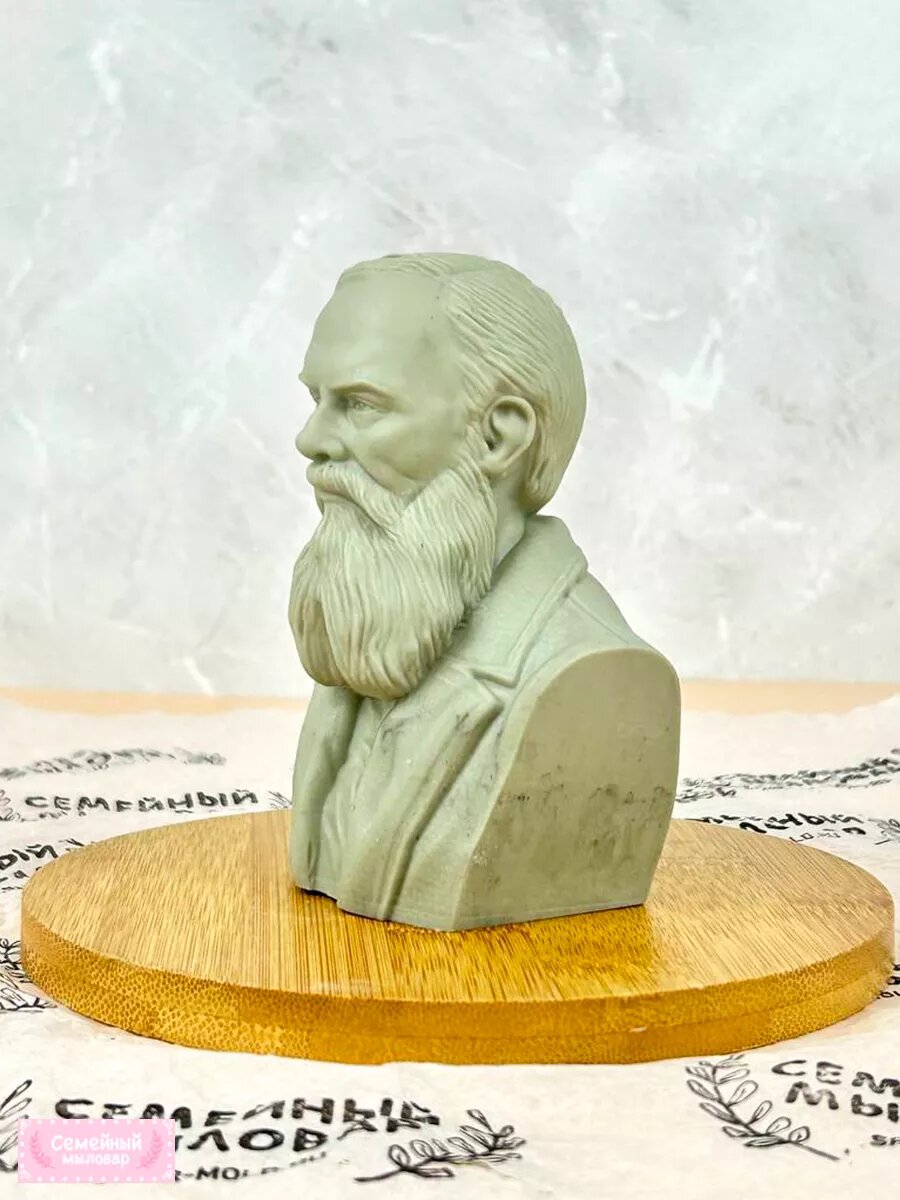 Силиконовый молд для гипса / Бюст Федора Достоевского — фото 1