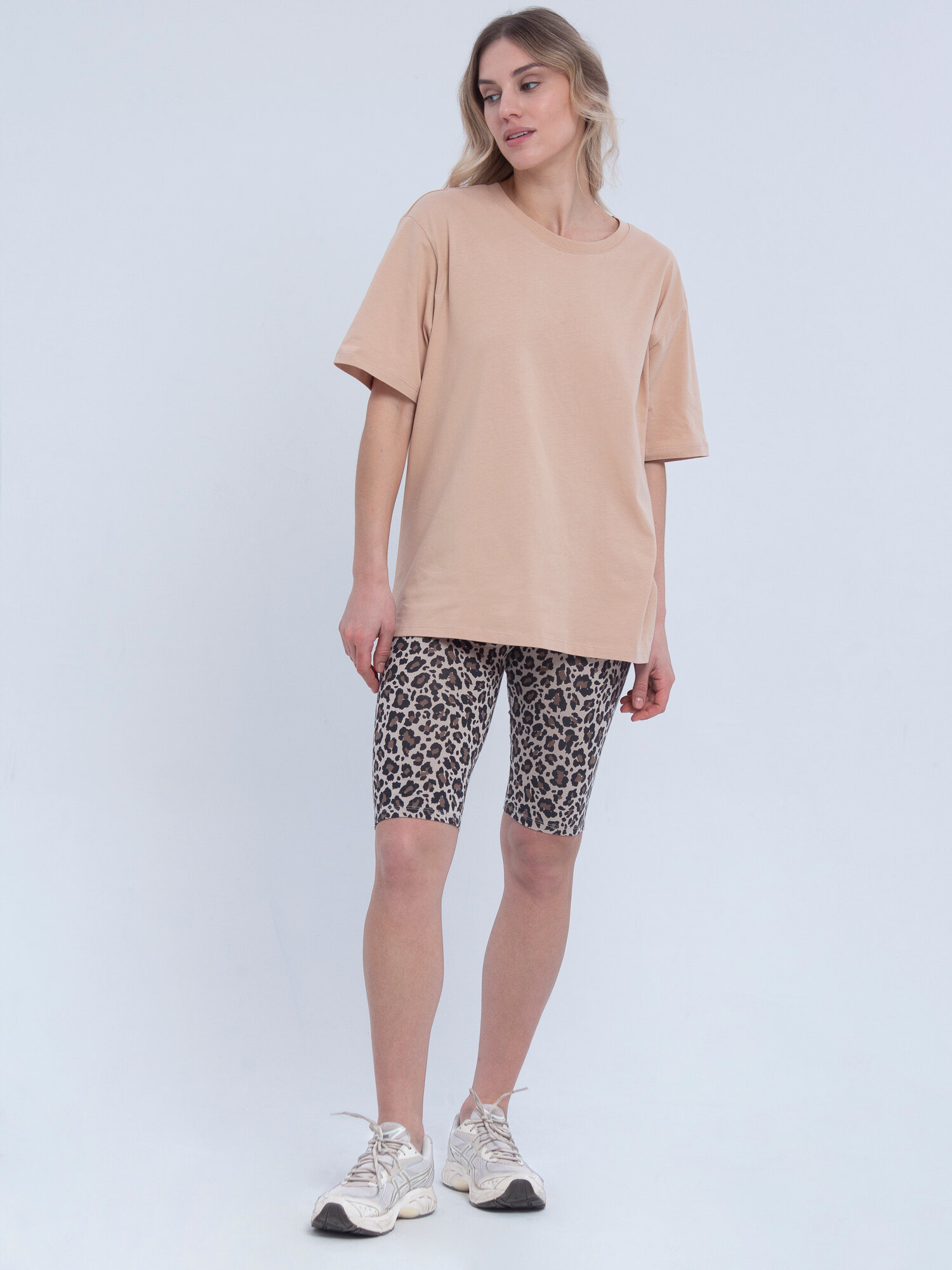 Велосипедки Frutto Rosso Для женщин, размер XS, коричневый, бежевый, черный — фото 1