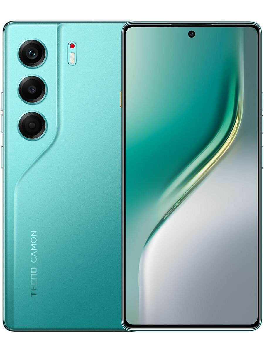 Смартфон TECNO Camon 40, 8ГБ/256ГБ, камера 50МП, AMOLED-дисплей Emerald Lake Green