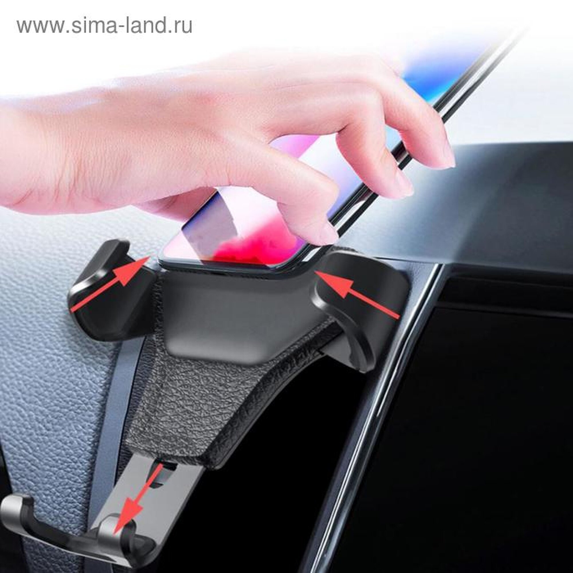 Держатель для телефона в машину Cartage, в дефлектор, самозажимной, 6-9.5 см