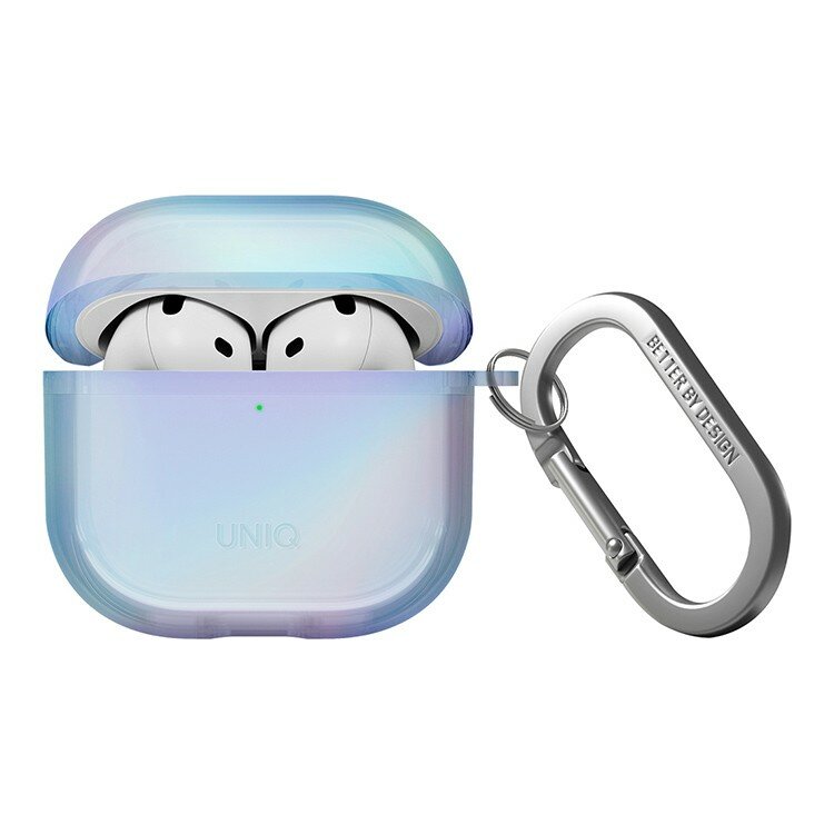 Uniq чехол для Airpods 4, Iridescia (holographic) Eclipse Blue