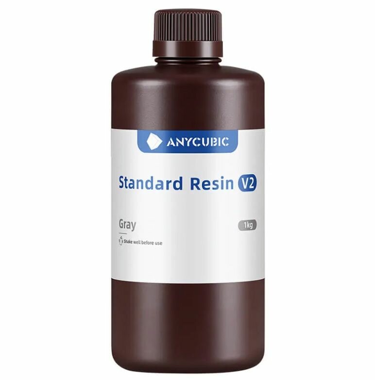 Фотополимерная смола Anycubic Standard V2, серая (1 кг)