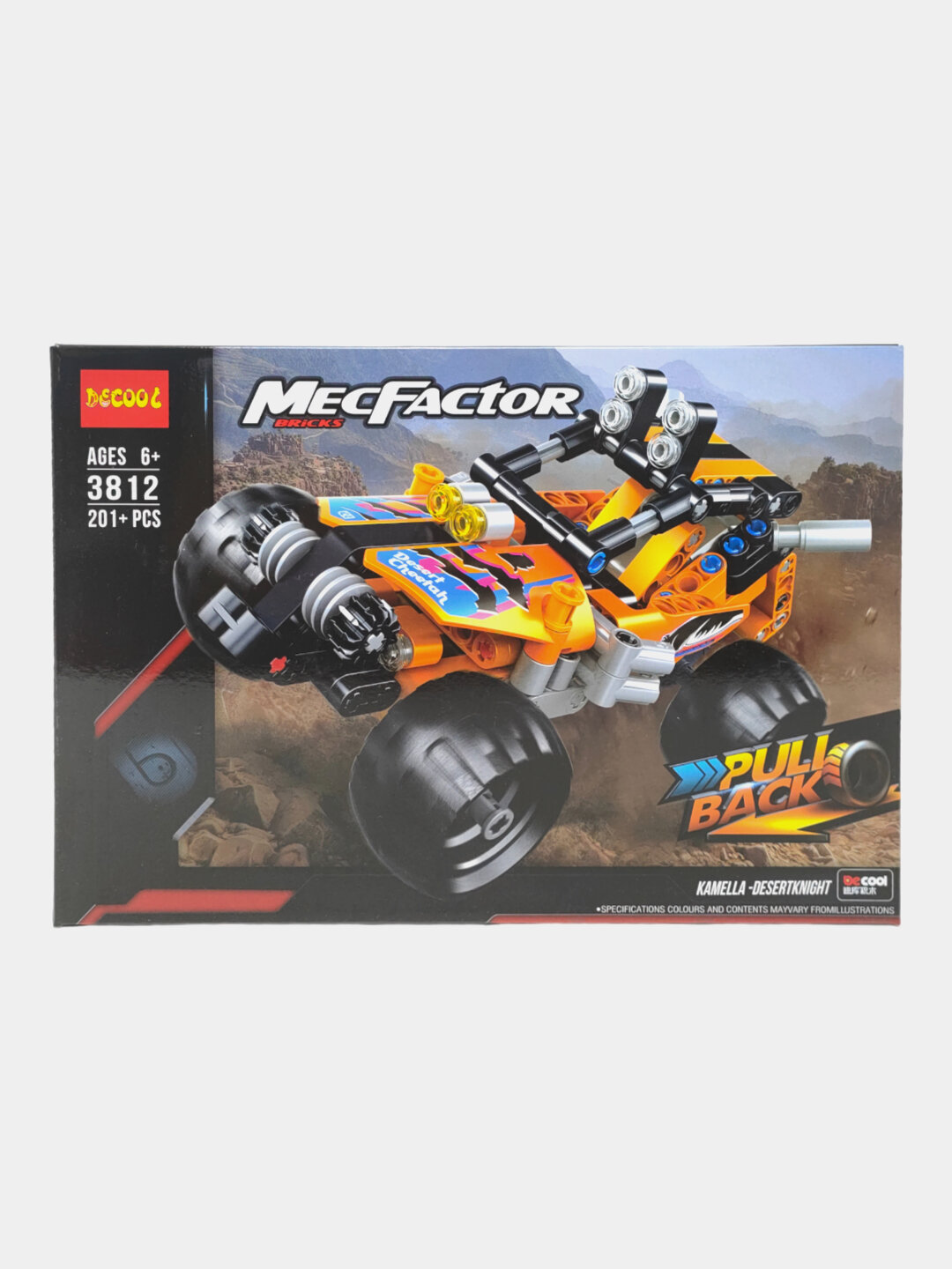 Конструктор MecFactor Рыцарь пустыни 201 деталь Pull Back 25 см Код. 12110