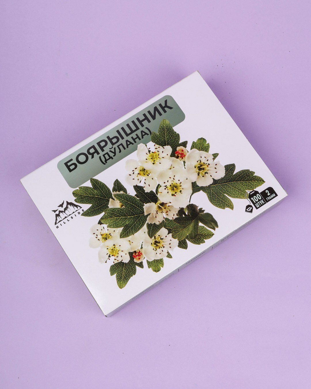 Боярышник. HILLSIDE, 100 фильтр-пакетов, без добавок, без ГМО, срок годности 2 года — фото 1