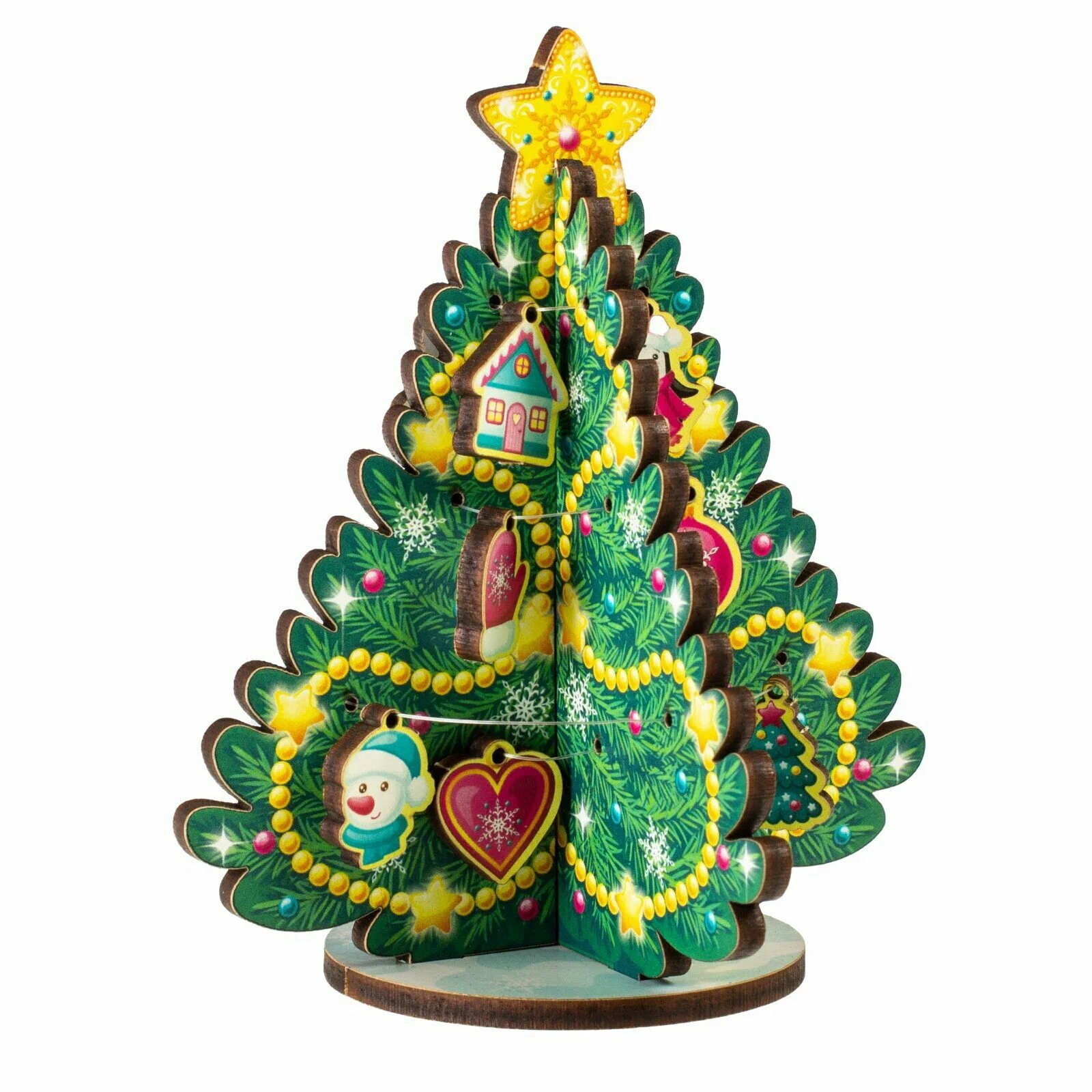 Модель из дерева Woodland Toys Елка сборная 9*9*10 см 127202